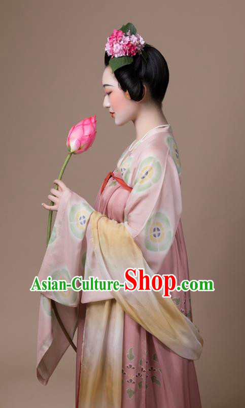 Traditional China Tang Dynasty Royal Princess Historical Clothing Ancient Palace Infanta Hanfu Dress