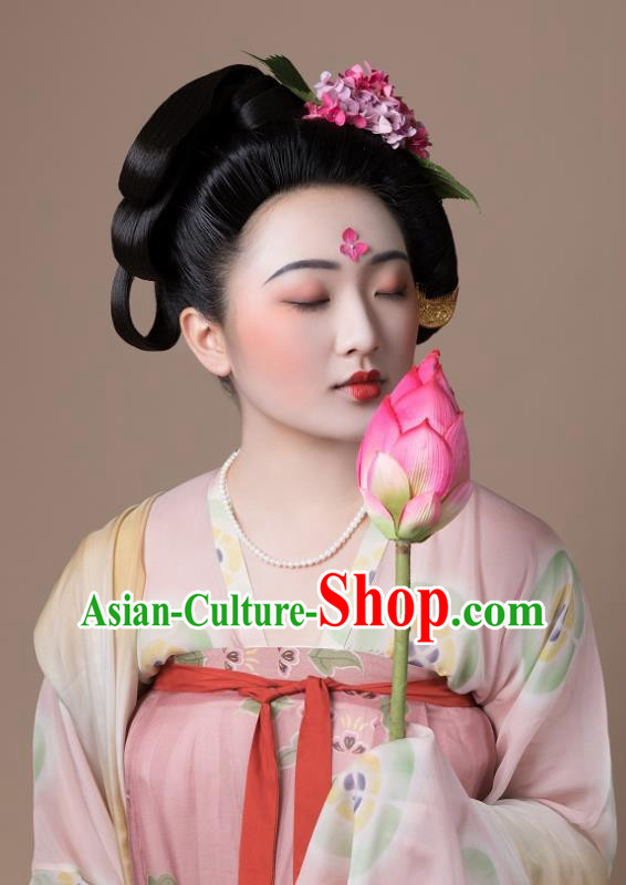 Traditional China Tang Dynasty Royal Princess Historical Clothing Ancient Palace Infanta Hanfu Dress