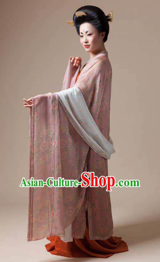 China Ancient Imperial Consort Hanfu Dress Traditional Tang Dynasty Court Beauty Historical Clothing for Women