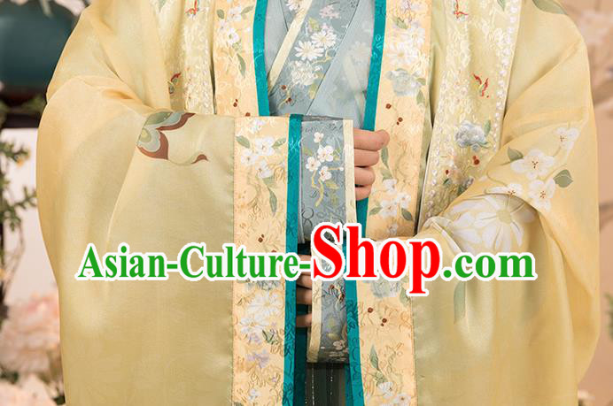 China Ancient Imperial Concubine Embroidered Hanfu Clothing Traditional Song Dynasty Court Woman Replica Costumes