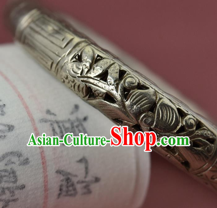 Chinese National Silver Carving Bracelet Traditional Wristlet Accessories
