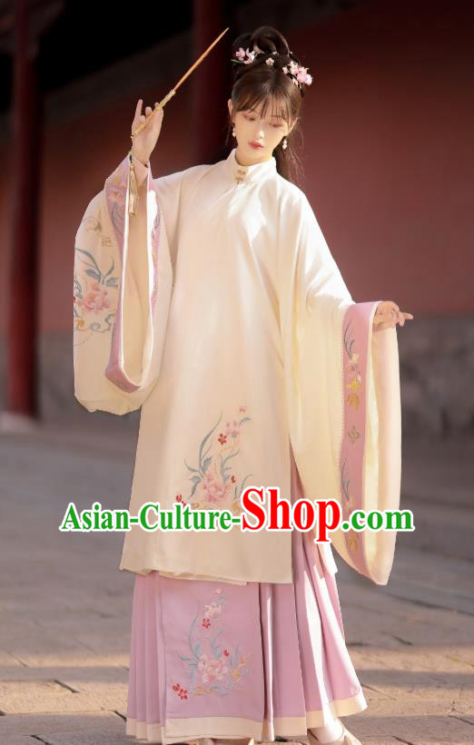 China Ancient Royal Princess Hanfu Clothing Traditional Ming Dynasty Court Beauty Costumes Full Set