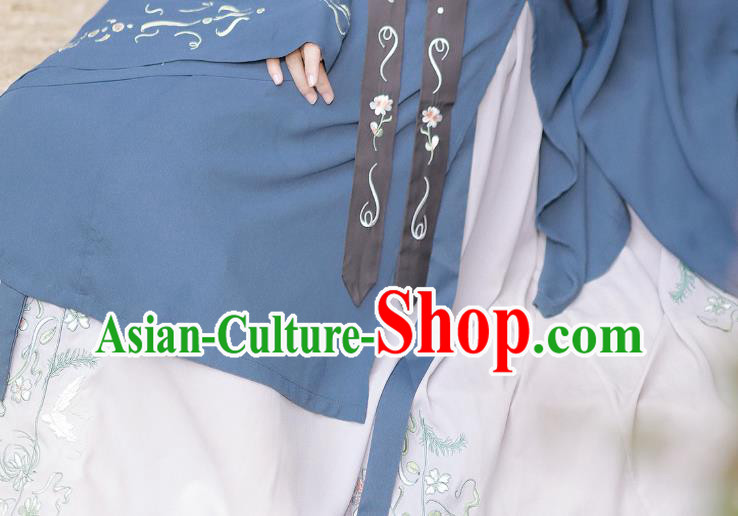 Traditional China Ming Dynasty Young Beauty Costumes Ancient Noble Lady Hanfu Dress Clothing