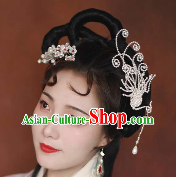 Chinese Ancient Noble Lady Hairpin Ming Dynasty Princess Phoenix Tassel Hair Stick