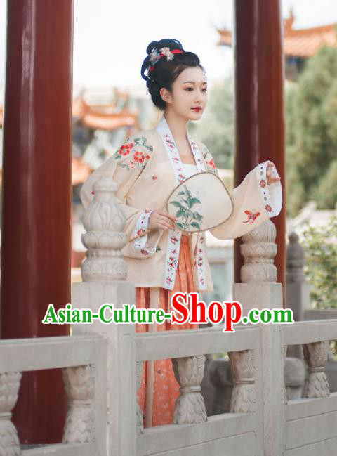 China Ancient Imperial Concubine Hanfu Clothing Traditional Song Dynasty Court Woman Costumes