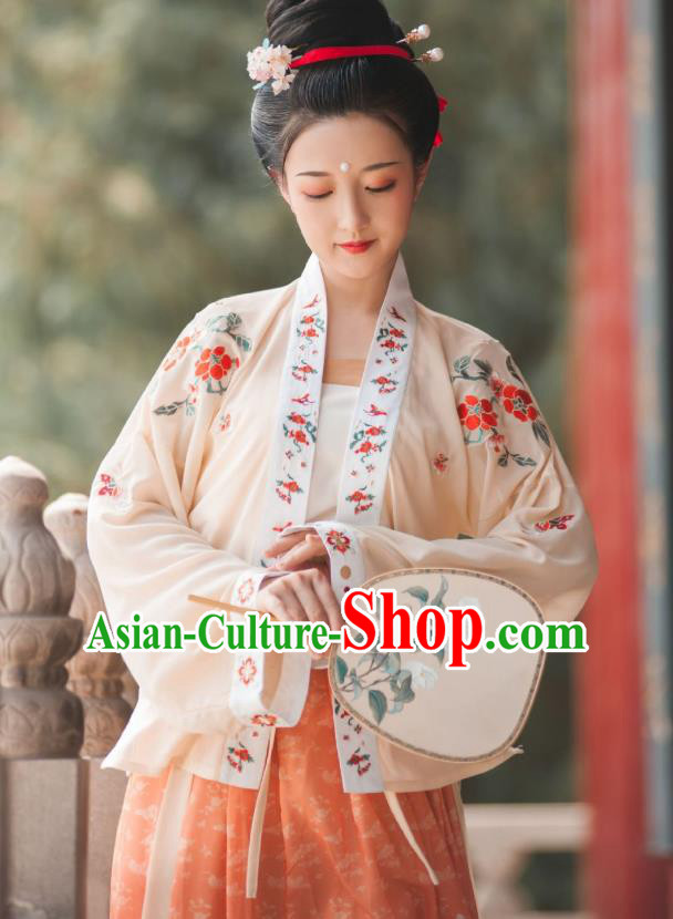 China Ancient Imperial Concubine Hanfu Clothing Traditional Song Dynasty Court Woman Costumes