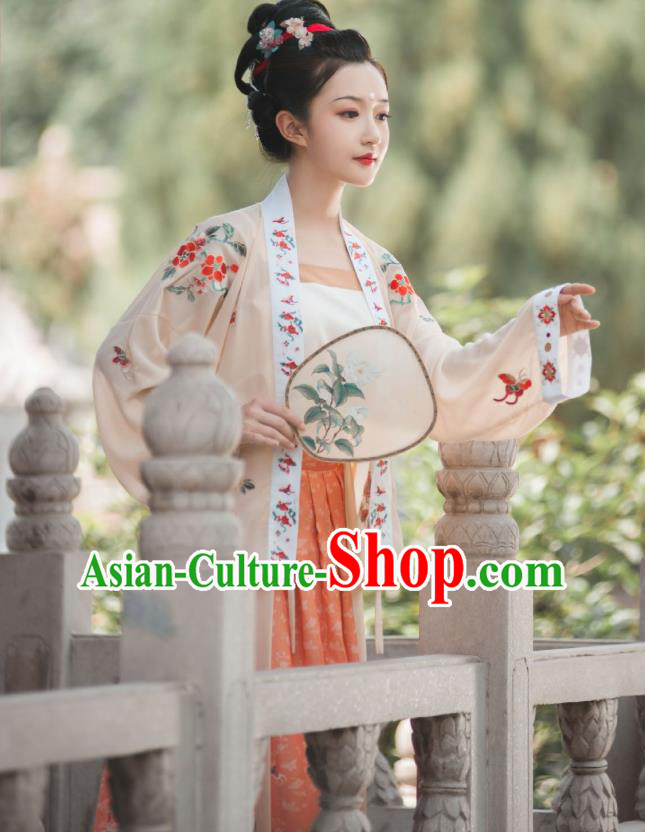 China Ancient Imperial Concubine Hanfu Clothing Traditional Song Dynasty Court Woman Costumes