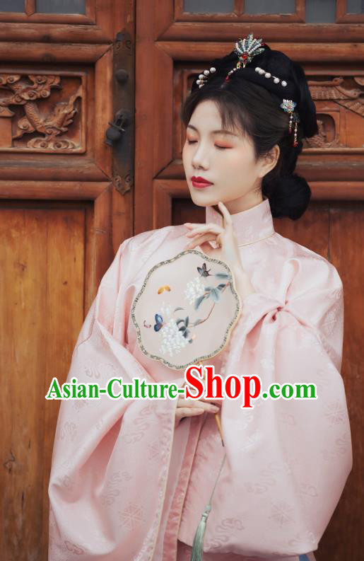China Ancient Noble Countess Hanfu Costumes Traditional Ming Dynasty Imperial Concubine Clothing