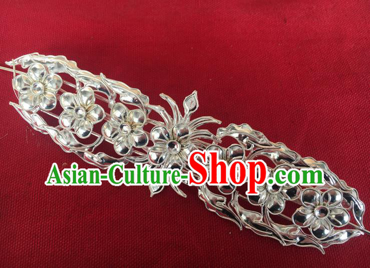 Chinese Ancient Fairy Argent Butterfly Hairpins Traditional Ming Dynasty Hanfu Hair Accessories