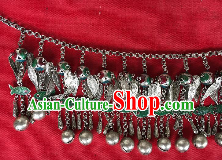 Chinese Ethnic Silver Bells Tassel Belt Traditional Hanfu Waist Accessories