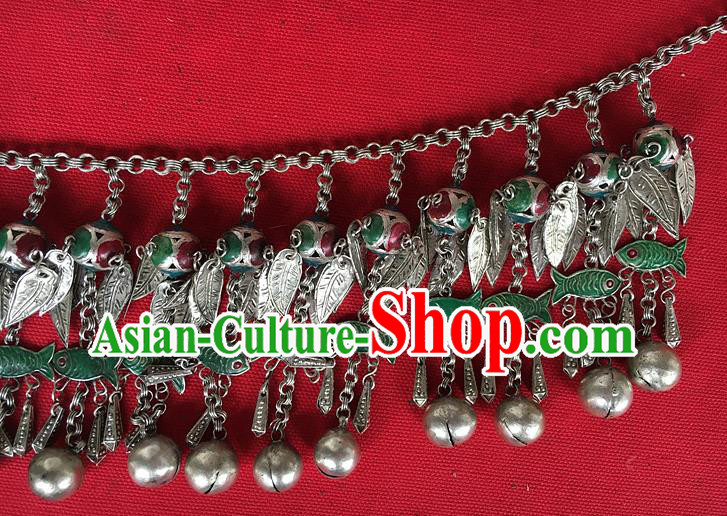 Chinese Ethnic Silver Bells Tassel Belt Traditional Hanfu Waist Accessories