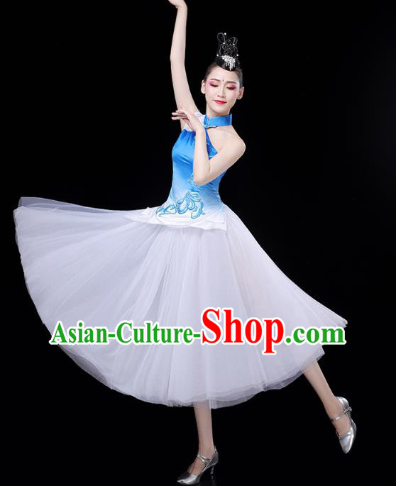 China Modern Dance Clothing Spring Festival Gala Opening Dance Dress Woman Chorus Costume