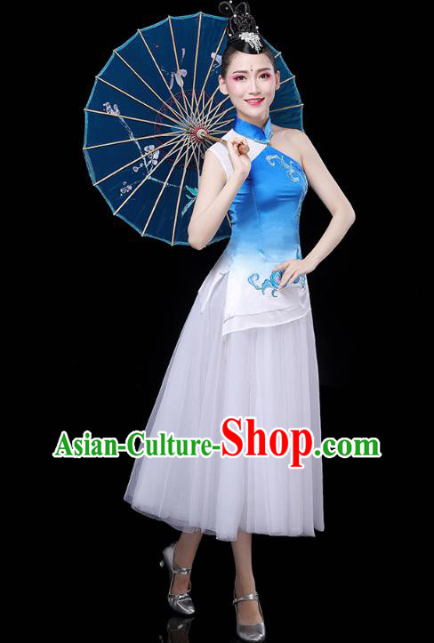 China Modern Dance Clothing Spring Festival Gala Opening Dance Dress Woman Chorus Costume