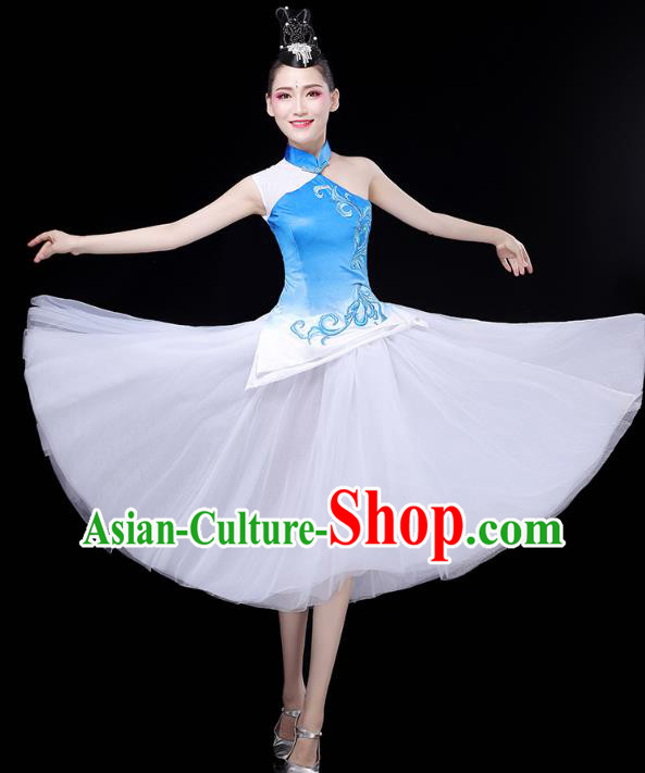 China Modern Dance Clothing Spring Festival Gala Opening Dance Dress Woman Chorus Costume