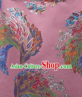 China Tibetan Woman Pink Bola Dress Traditional Zang Nationality Minority Folk Dance Clothing
