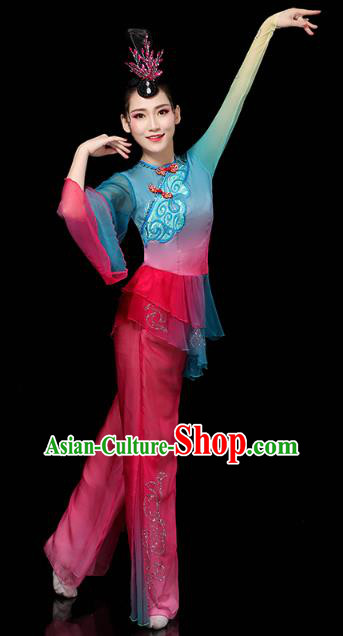 China Yangko Group Dance Clothing Traditional Fan Dance Costume Folk Dance Performance Outfits