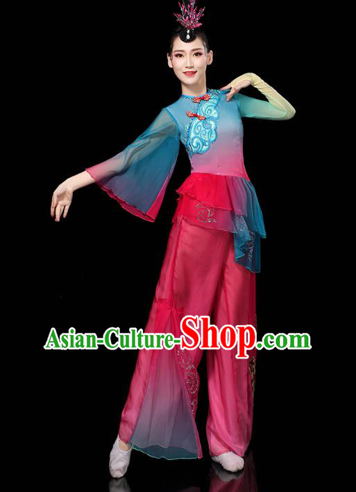 China Yangko Group Dance Clothing Traditional Fan Dance Costume Folk Dance Performance Outfits