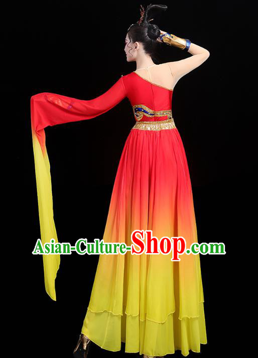 Chinese Classical Dance Water Sleeve Dress Traditional Group Dance Costume Fairy Dance Clothing