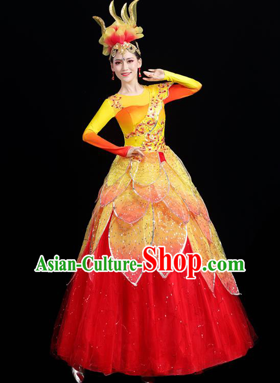 China Spring Festival Gala Opening Dance Dress Woman Modern Dance Flower Dance Clothing