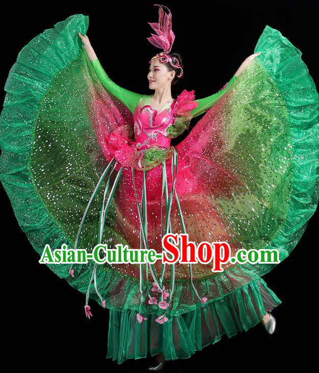 China Modern Dance Lotus Dance Clothing Spring Festival Gala Opening Dance Performance Dress