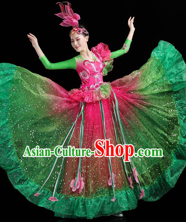 China Modern Dance Lotus Dance Clothing Spring Festival Gala Opening Dance Performance Dress