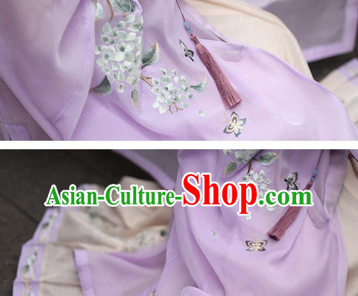 China Ancient Princess Costumes Traditional Ming Dynasty Young Beauty Hanfu Clothing