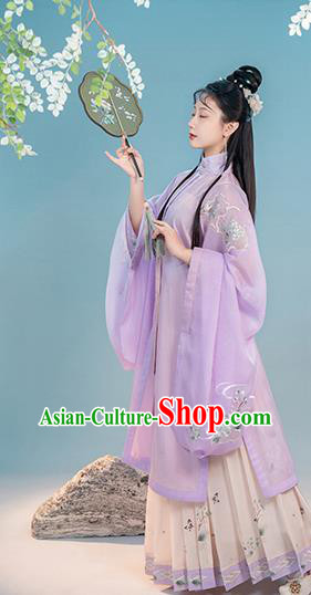 China Ancient Princess Costumes Traditional Ming Dynasty Young Beauty Hanfu Clothing