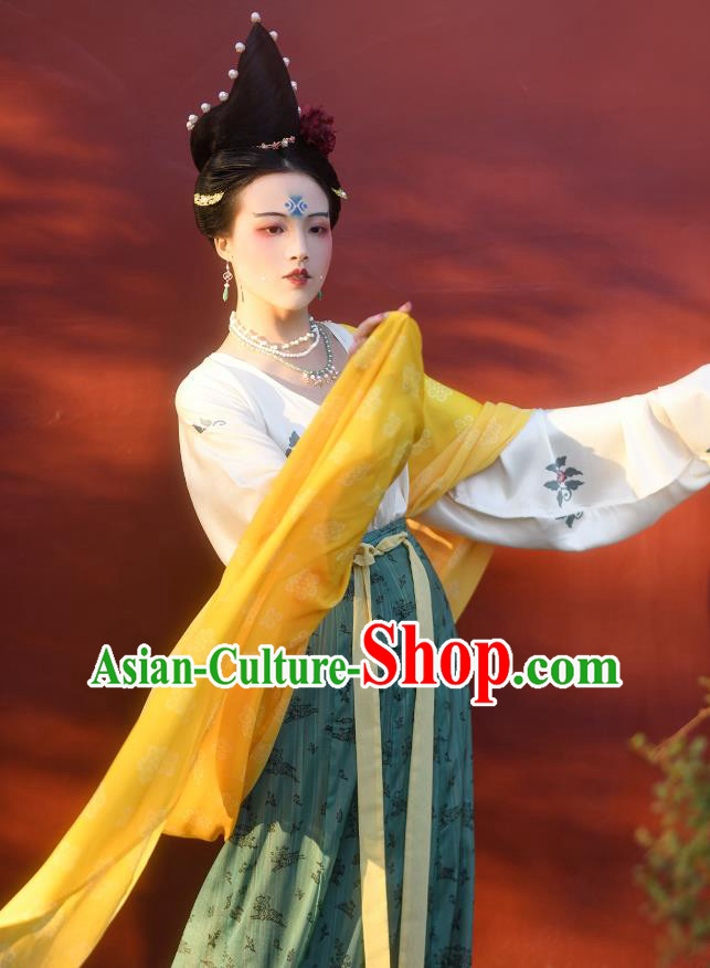 Traditional China Tang Dynasty Court Lady Historical Costumes Ancient Imperial Consort Hanfu Dress