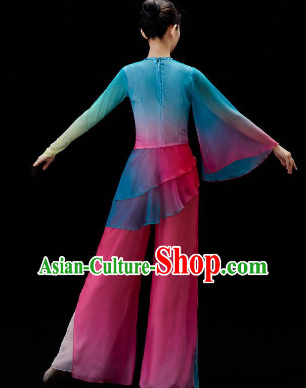 China Yangko Dance Clothing Traditional Folk Dance Umbrella Dance Performance Outfits