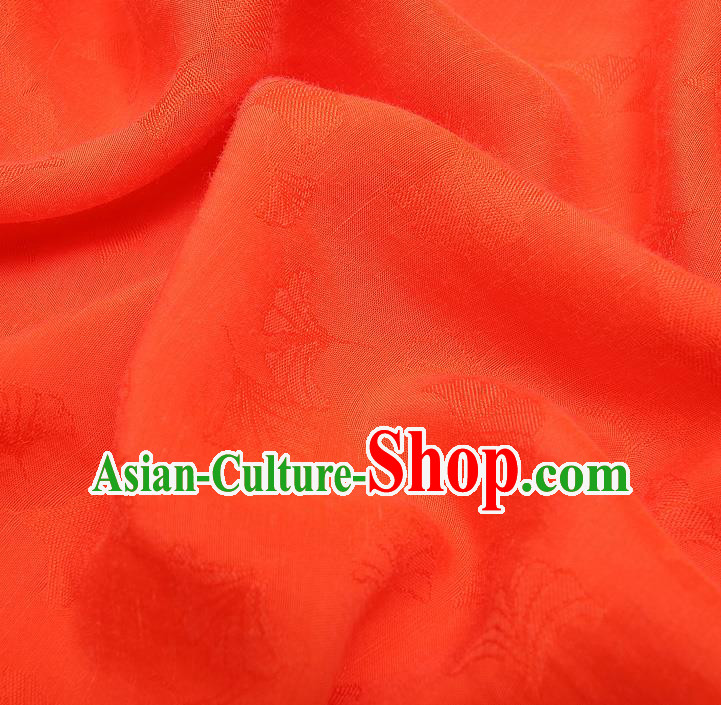 Chinese Traditional Young Lady Orange Qipao Dress National Stand Collar Cheongsam Costume