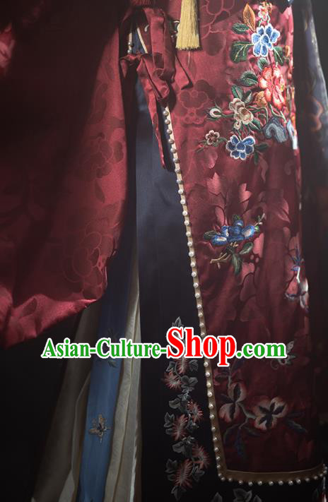 China Ancient Imperial Consort Hanfu Apparels Traditional Ming Dynasty Court Woman Historical Clothing Complete Set