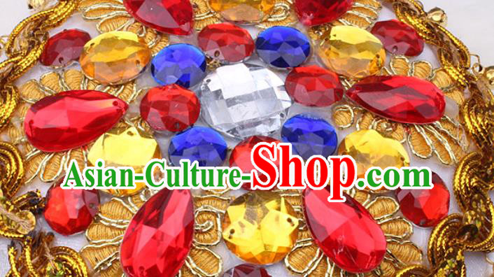 Chinese Xinjiang Ethnic Woman Braid Headwear Traditional Uygur Nationality Performance Fur Red Hat
