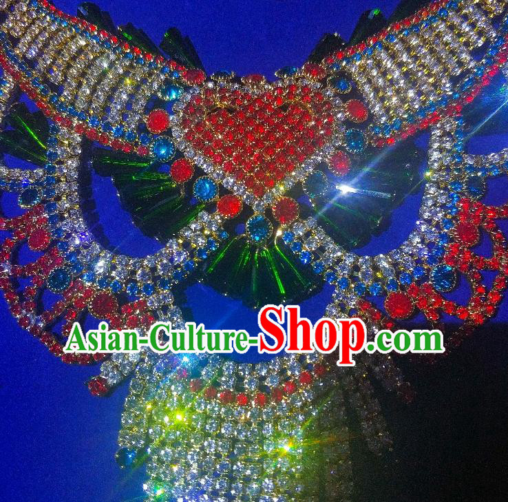India Wedding Jewelry Accessories Bride Crystal Necklace Asian Indian Belly Dance Necklet