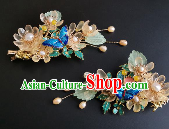 China Ancient Palace Lady Hairpin Traditional Ming Dynasty Chrysanthemum Hair Claws