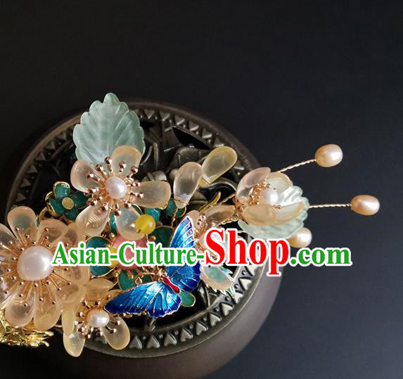 China Ancient Palace Lady Hairpin Traditional Ming Dynasty Chrysanthemum Hair Claws
