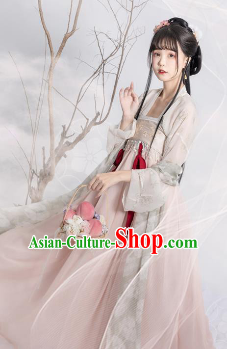 Traditional China Tang Dynasty Princess Historical Clothing Ancient Palace Lady Hanfu Dress Garment