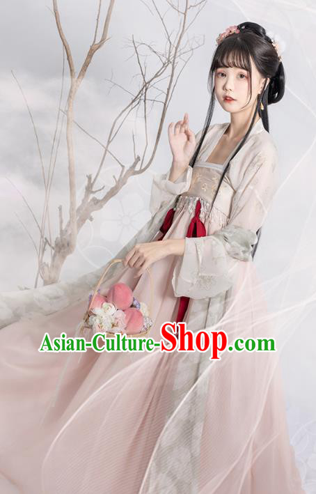 Traditional China Tang Dynasty Princess Historical Clothing Ancient Palace Lady Hanfu Dress Garment