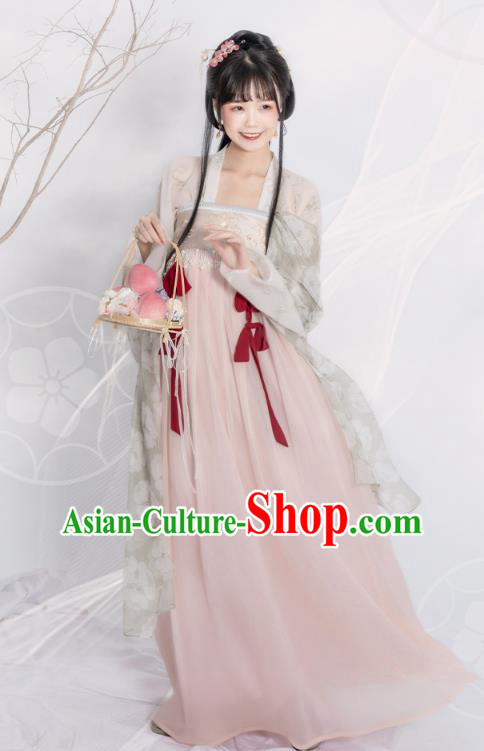 Traditional China Tang Dynasty Princess Historical Clothing Ancient Palace Lady Hanfu Dress Garment