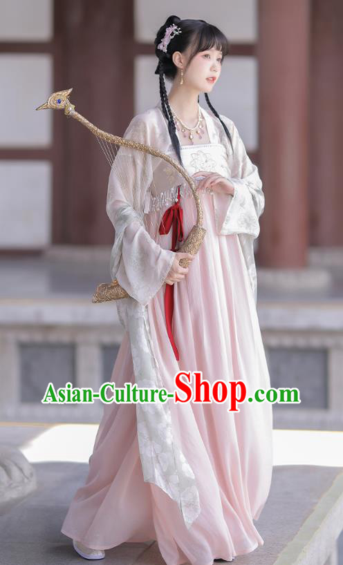 Traditional China Tang Dynasty Princess Historical Clothing Ancient Palace Lady Hanfu Dress Garment
