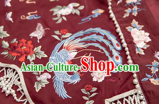 Traditional China Song Dynasty Wedding Historical Clothing Ancient Royal Princess Red Hanfu Dress Complete Set