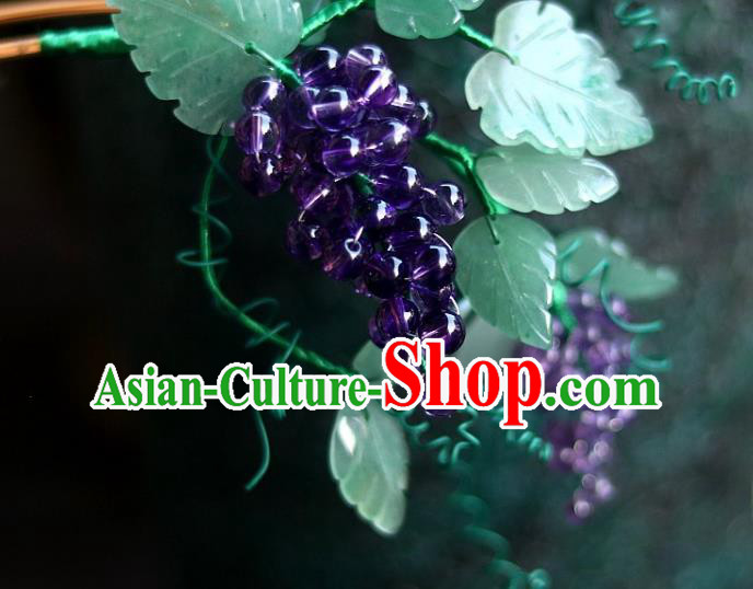 Chinese Ancient Princess Amethyst Grape Hairpin Traditional Song Dynasty Court Hair Stick