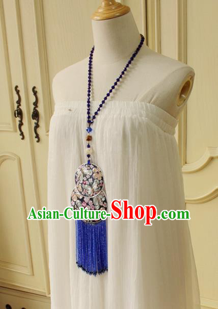 China Handmade Embroidered Black Gourd Sachet Necklet Accessories Traditional Cheongsam Necklace