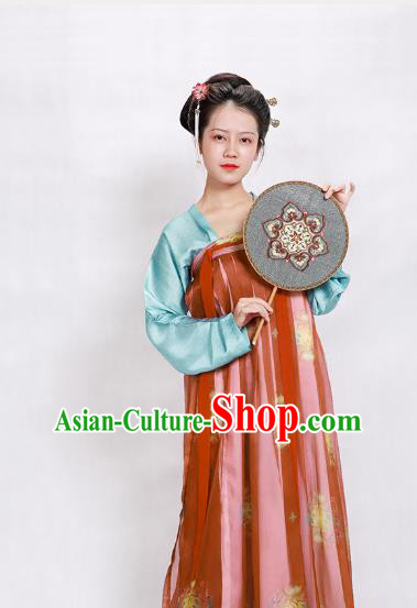 China Ancient Palace Lady Hanfu Dress Traditional Tang Dynasty Nobility Woman Historical Clothing