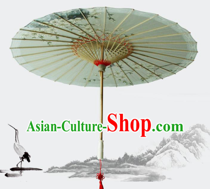 China Classical Dance Umbrellas Handmade Painting Mangnolia Oil Paper Umbrella Traditional Hanfu Umbrella