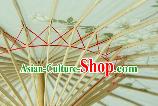 China Classical Dance Umbrellas Handmade Painting Mangnolia Oil Paper Umbrella Traditional Hanfu Umbrella