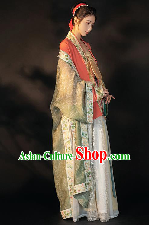 China Traditional Song Dynasty Imperial Concubine Historical Clothing Ancient Court Woman Hanfu Dress Apparels