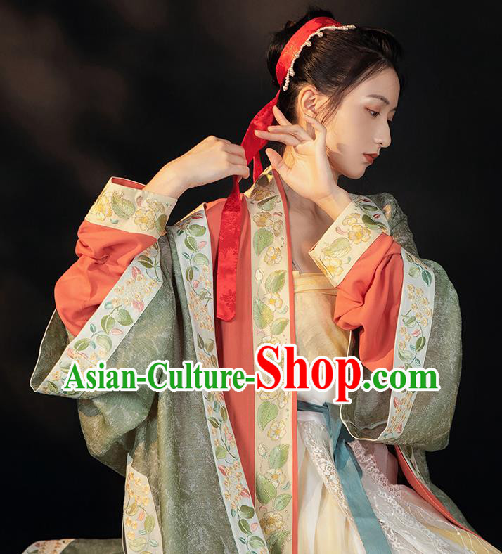 China Traditional Song Dynasty Imperial Concubine Historical Clothing Ancient Court Woman Hanfu Dress Apparels