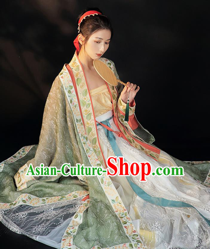 China Traditional Song Dynasty Imperial Concubine Historical Clothing Ancient Court Woman Hanfu Dress Apparels