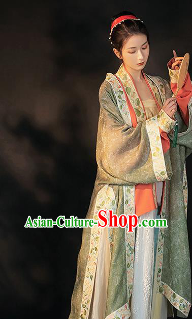 China Traditional Song Dynasty Imperial Concubine Historical Clothing Ancient Court Woman Hanfu Dress Apparels