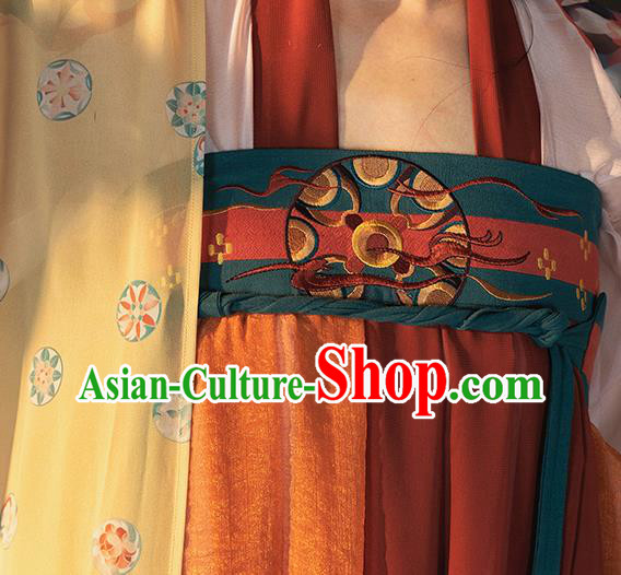 China Traditional Tang Dynasty Palace Lady Historical Clothing Ancient Royal Princess Hanfu Dress